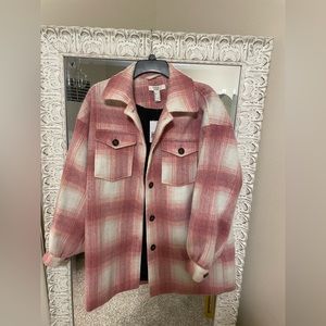 Pink Plaid Jacket / Shacket size small forever 21